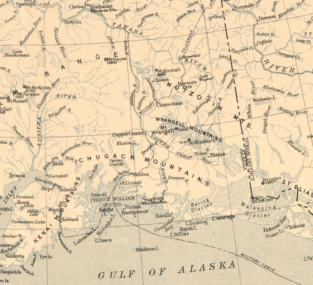 Map of Alaska, 1909