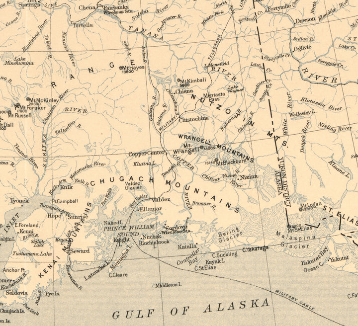 Map of Alaska, 1909