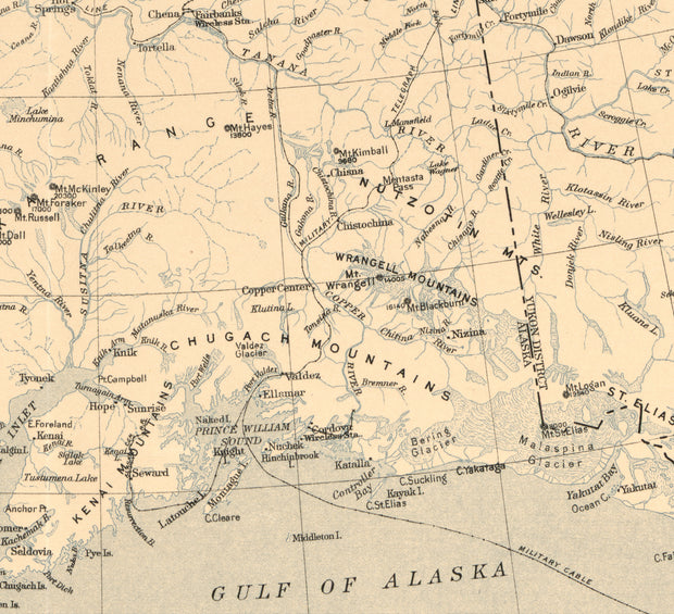 Map of Alaska, 1909