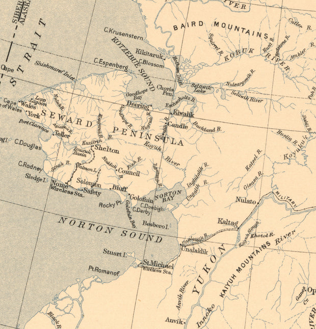 Map of Alaska, 1909
