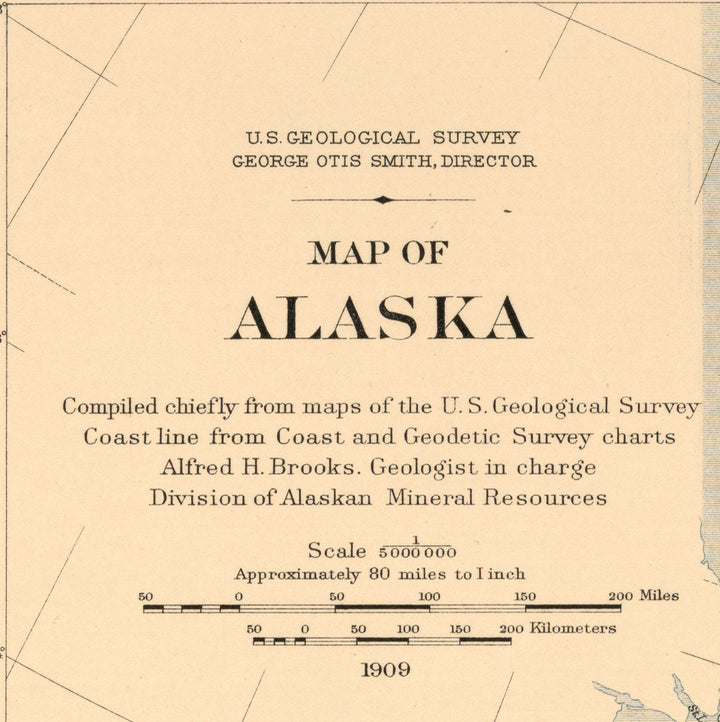Map of Alaska, 1909