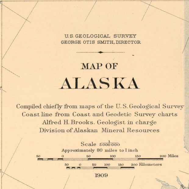 Map of Alaska, 1909