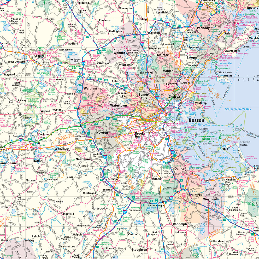 Massachusetts by Rand McNally