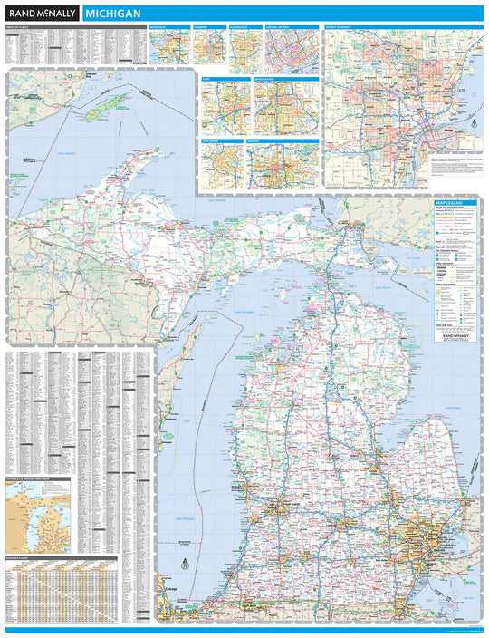 Michigan State Wall Maps Tagged 