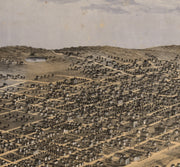 Bird's Eye View of Minneapolis and Saint Anthony, Minnesota, 1867