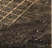 Bird's Eye View of Minneapolis and Saint Anthony, Minnesota, 1867