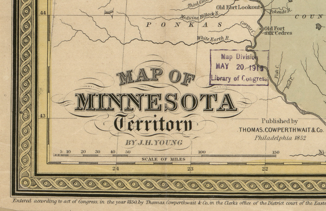 Map of Minnesota Territory, 1852