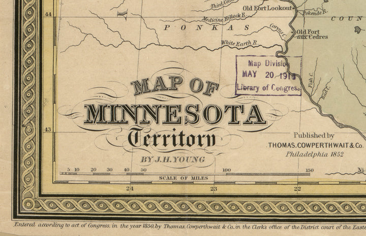 Map of Minnesota Territory, 1852