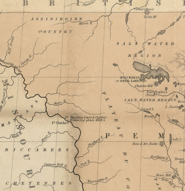 Map of Minnesota Territory, 1852