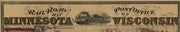 Railroad and Post Office Map of Minnesota and Wisconsin, 1871