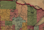 Railroad and Post Office Map of Minnesota and Wisconsin, 1871