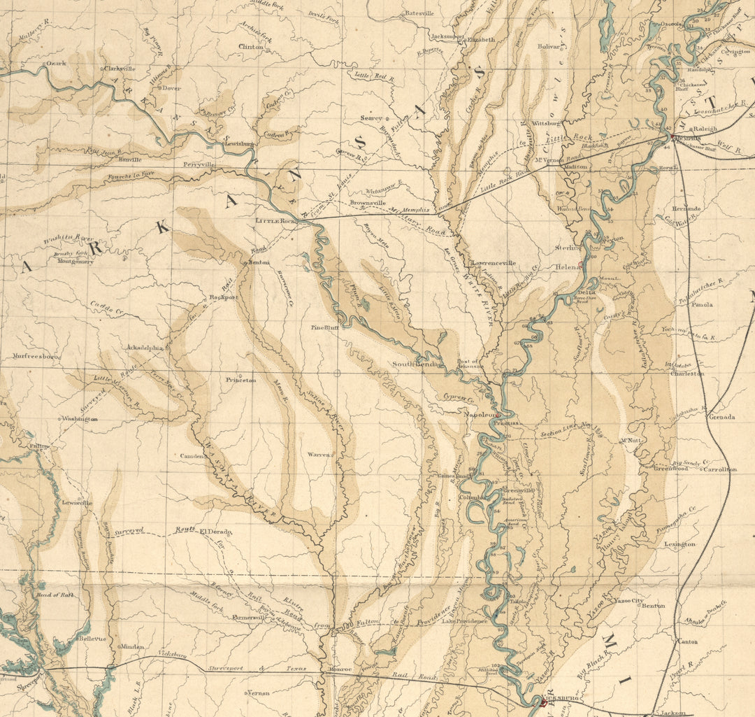 Map of the Alluvial Region of the Mississippi, 1861