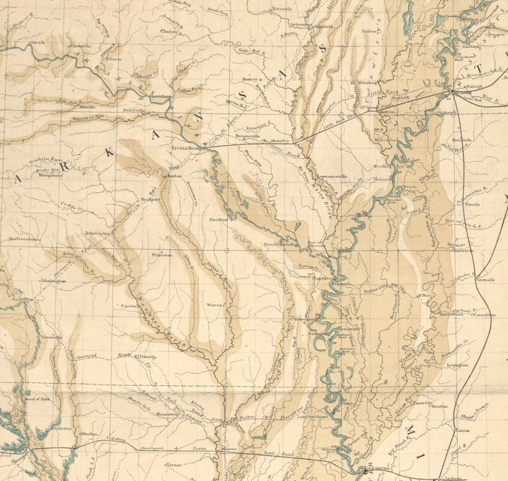 Map of the Alluvial Region of the Mississippi, 1861