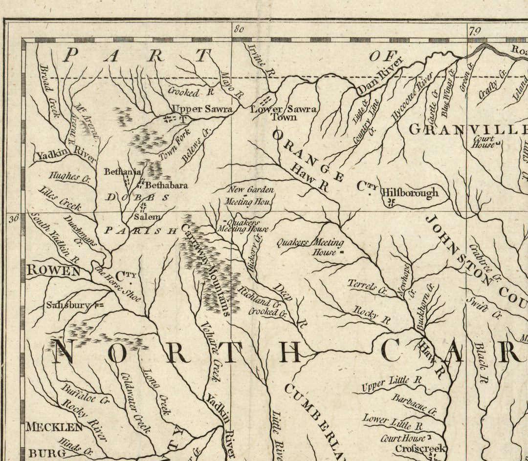A New and Accurate Map of North Carolina in North America, 1779