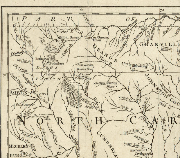 A New and Accurate Map of North Carolina in North America, 1779