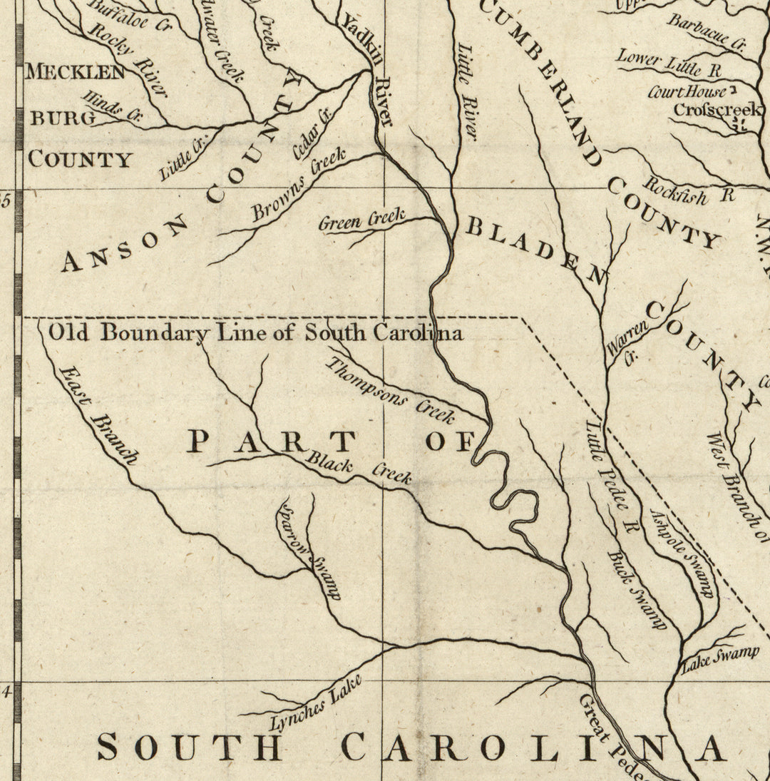 A New and Accurate Map of North Carolina in North America, 1779