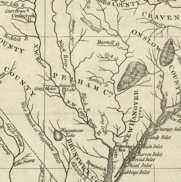 A New and Accurate Map of North Carolina in North America, 1779