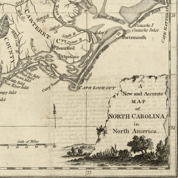 A New and Accurate Map of North Carolina in North America, 1779