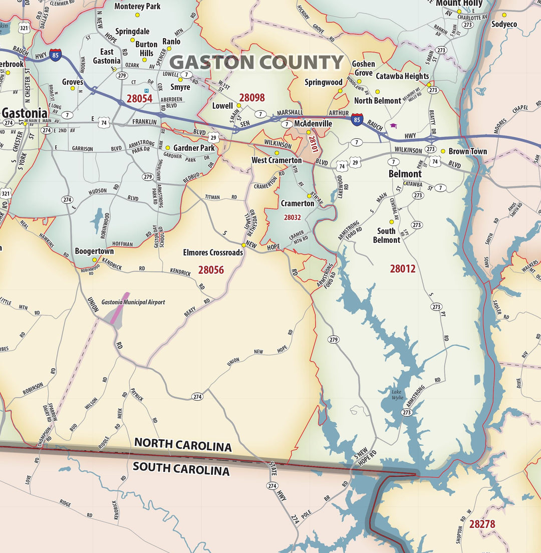 Charlotte Area Zip Code Map