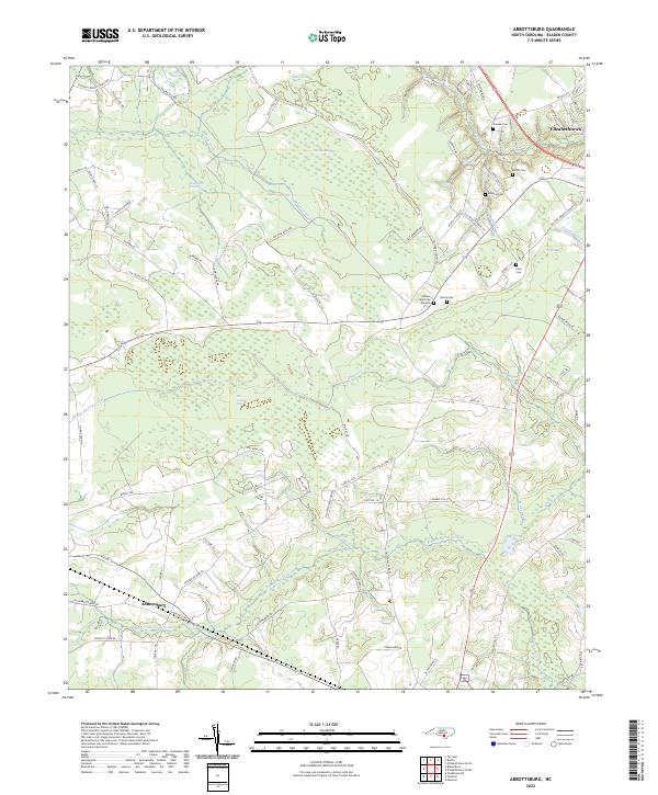 US Topo 7.5-minute map for Abbottsburg NC