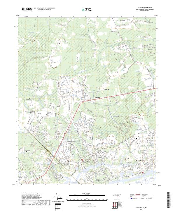 US Topo 7.5-minute map for Calabash NCSC