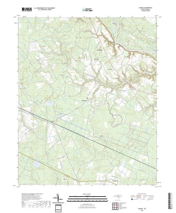 US Topo 7.5-minute map for Council NC