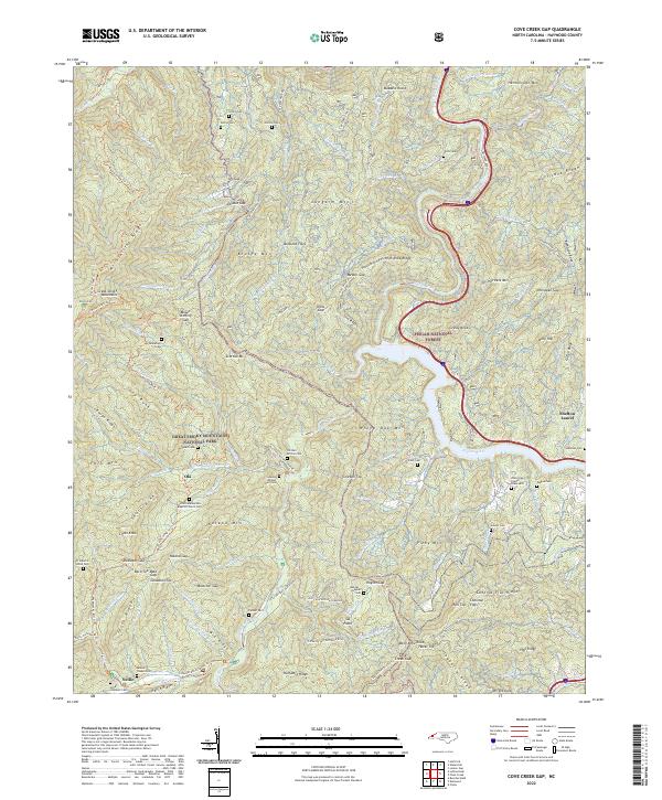 US Topo 7.5-minute map for Cove Creek Gap NC