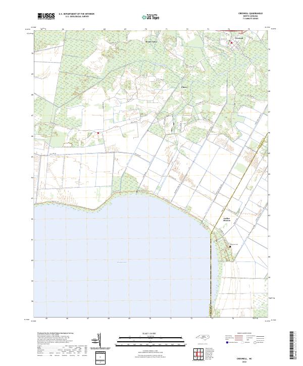 US Topo 7.5-minute map for Creswell NC