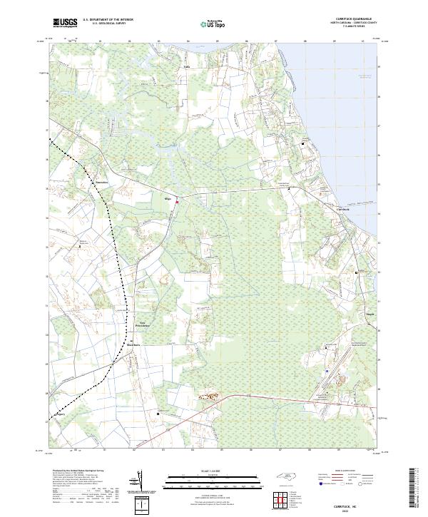 US Topo 7.5-minute map for Currituck NC