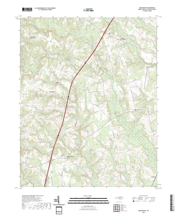 US Topo 7.5-minute map for Darlington NC