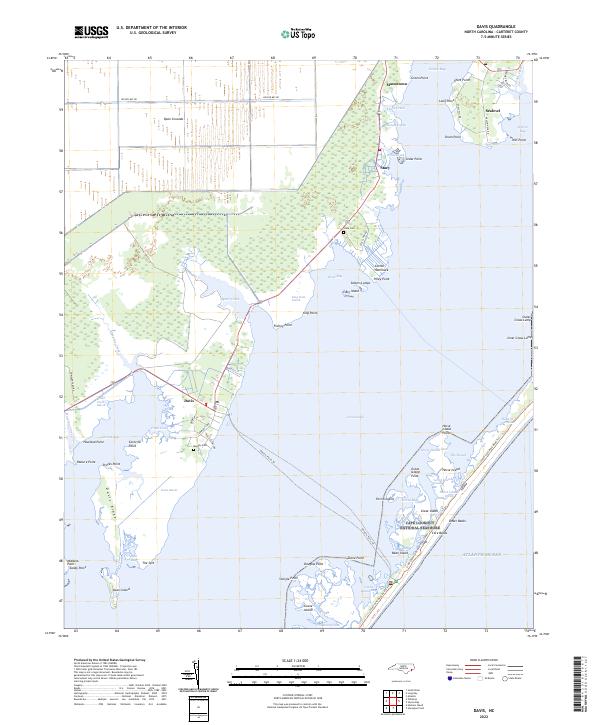 US Topo 7.5-minute map for Davis NC
