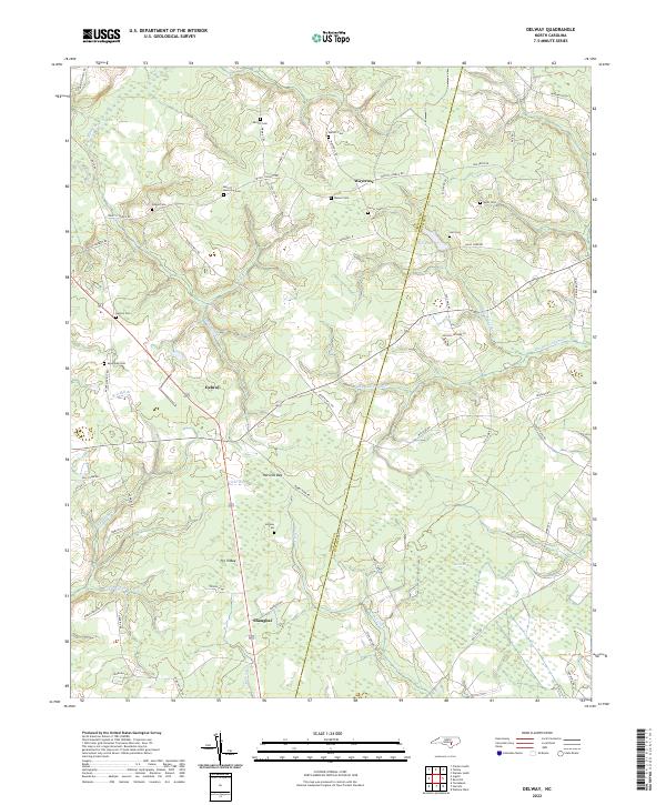 US Topo 7.5-minute map for Delway NC