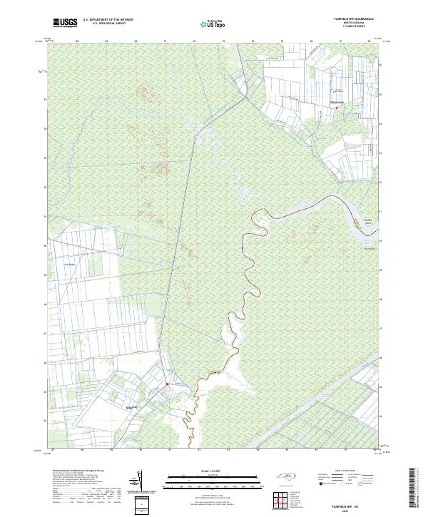 US Topo 7.5-minute map for Fairfield NW NC