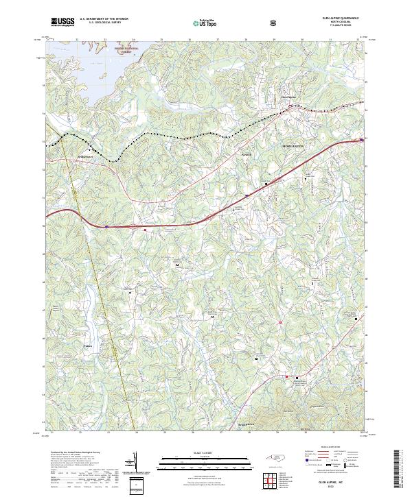 US Topo 7.5-minute map for Glen Alpine NC