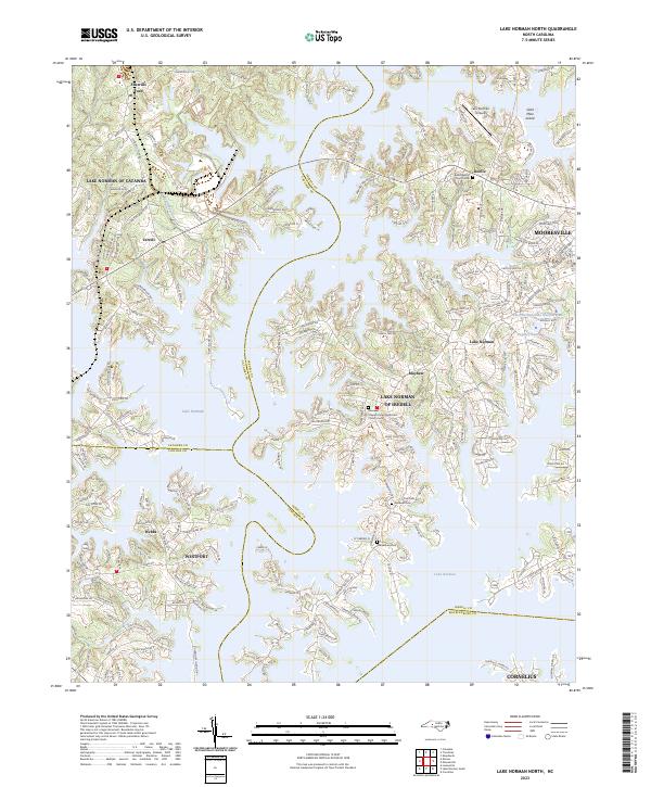 US Topo 7.5-minute map for Lake Norman North NC