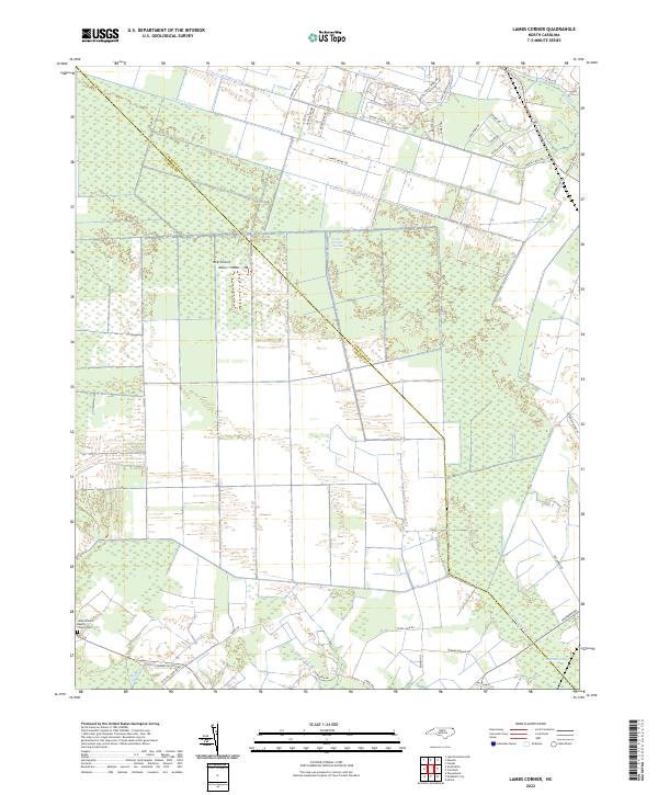 US Topo 7.5-minute map for Lambs Corner NC