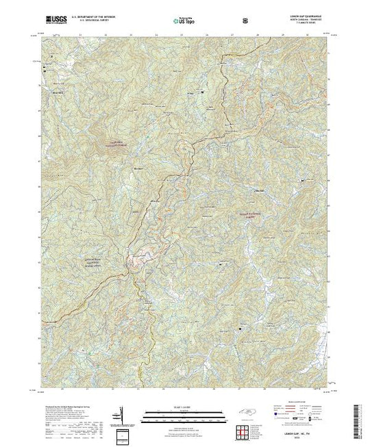 US Topo 7.5-minute map for Lemon Gap NCTN – American Map Store