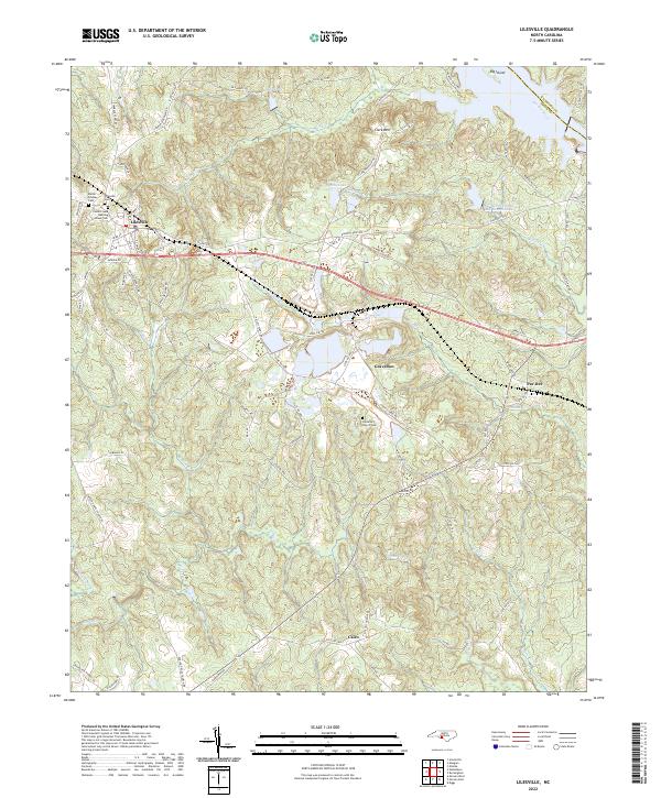 US Topo 7.5-minute map for Lilesville NC