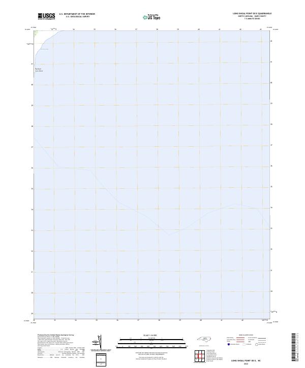 US Topo 7.5-minute map for Long Shoal Point OE E NC