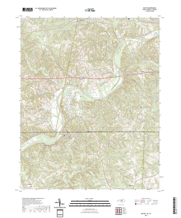 US Topo 7.5-minute map for Milton NCVA – American Map Store