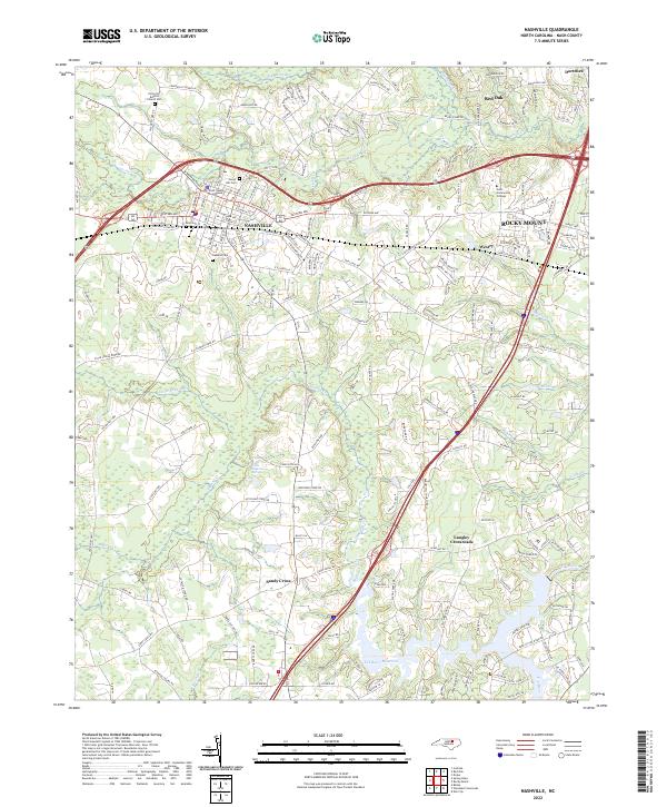 US Topo 7.5-minute map for Nashville NC