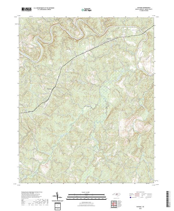 US Topo 7.5-minute map for Putnam NC