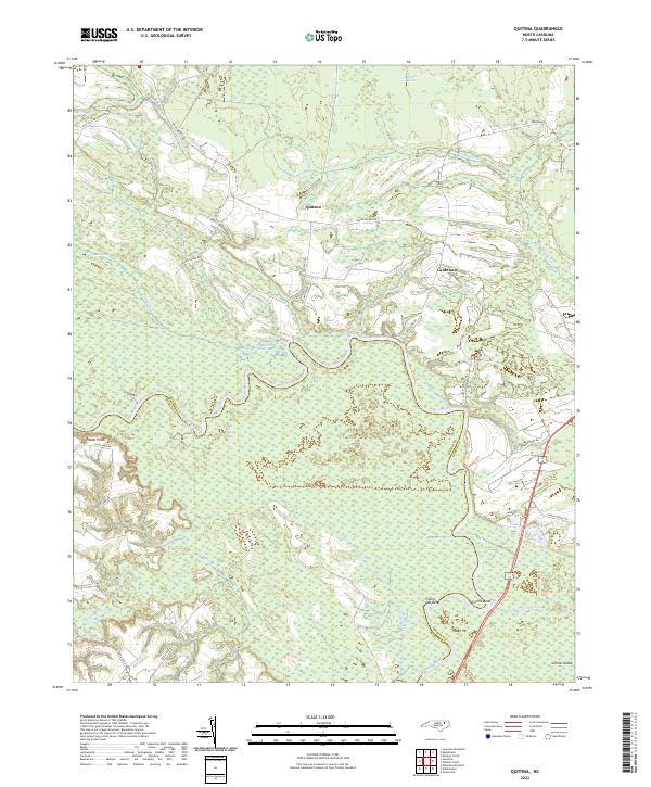 US Topo 7.5-minute map for Quitsna NC