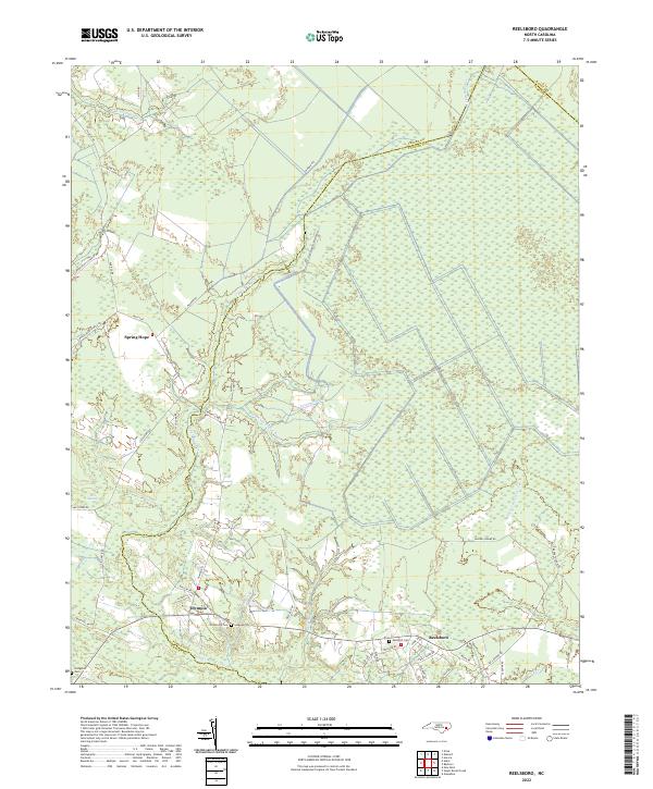 US Topo 7.5-minute map for Reelsboro NC