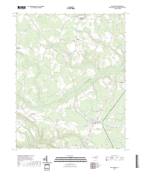 US Topo 7.5-minute map for Rich Square NC
