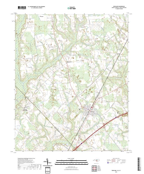 US Topo 7.5-minute map for Rowland NCSC