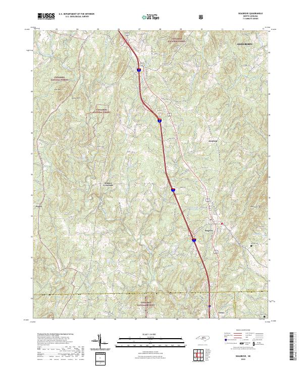 US Topo 7.5-minute map for Seagrove NC