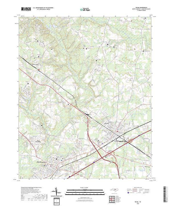 US Topo 7.5-minute map for Selma NC