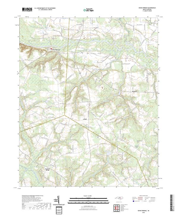 US Topo 7.5-minute map for Seven Springs NC