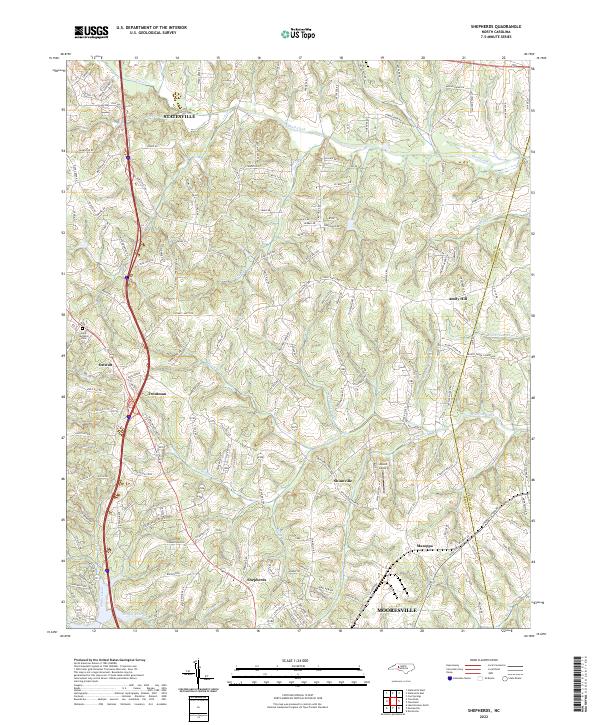 US Topo 7.5-minute map for Shepherds NC